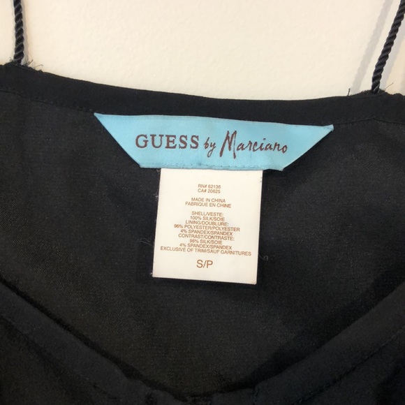 Guess silk bustier peasant top S - Picture 2 of 4